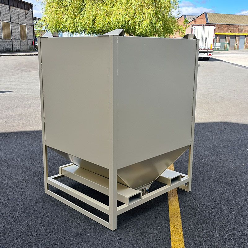 Conteneur autovideur - Volume 1 950 L - Charge max 2 000 kg - Trappe manuelle et gerbable_1