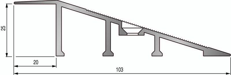 Rampe d'accès en aluminium - 80 x 80 cm - capacité 200 kg - seuil 190 à 360 mm - Réf. MOT016 - Marque Mottez_1