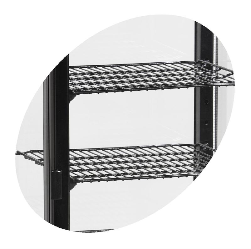 Vitrine panoramique réfrigérée positive  noire 58 litres | Tefcold - UPD60-BLACK_1
