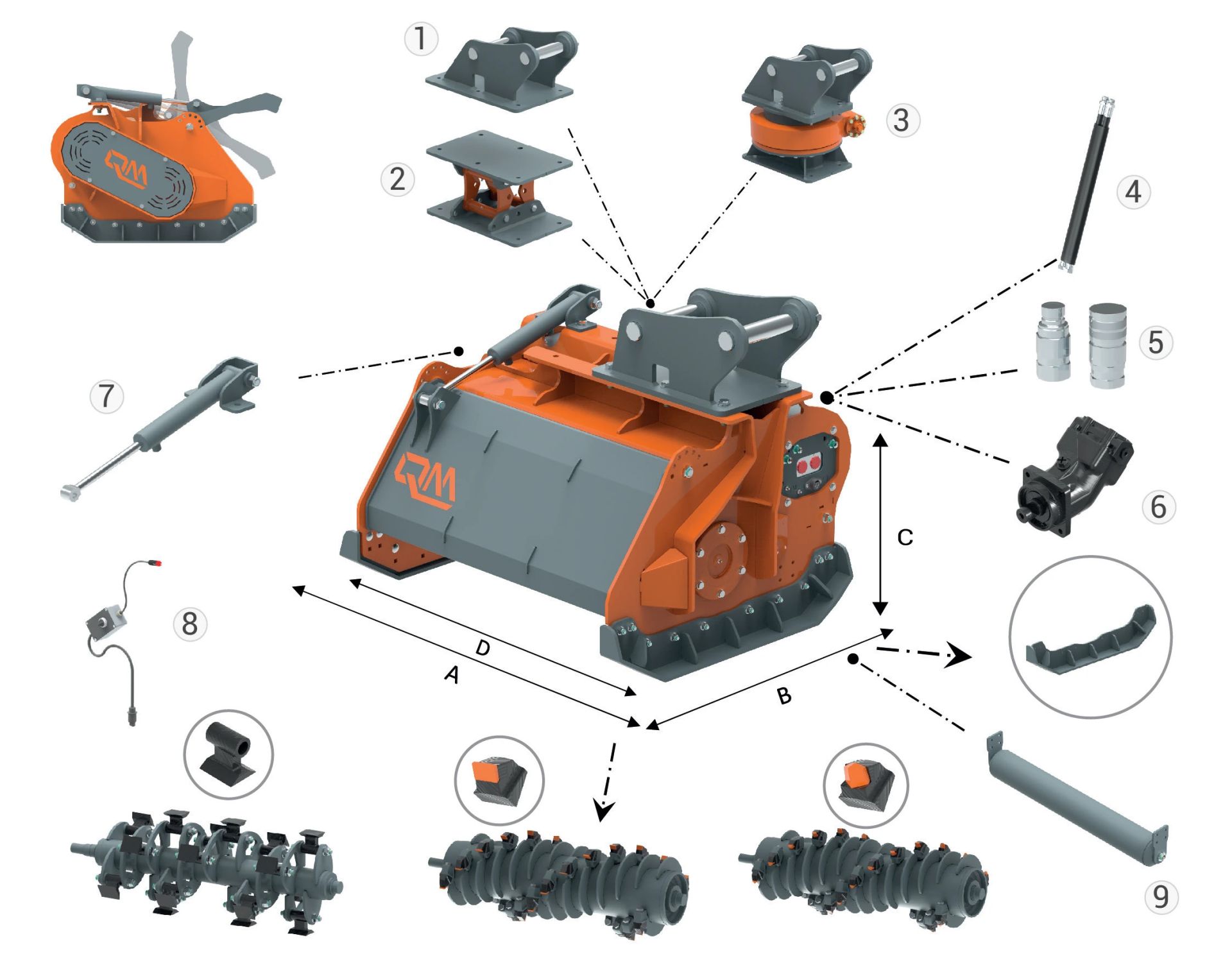 Broyeur forestier QM à rotor - Gamme FM pour chantiers exigeants_1