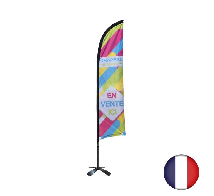 Drapeau publicitaire oriflamme - Différentes formes et hauteurs - Metiers IF011_1