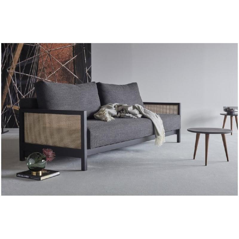 Canapé design Art Déco convertible Narvi - Innovation Living - lit 200x140 cm - tissu Kenya dark grey_1