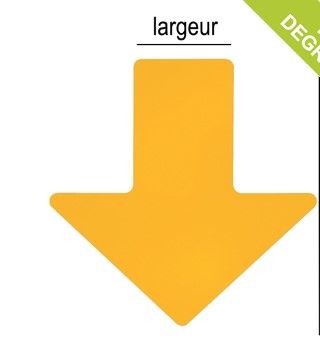 Marquage au sol pour entrepôt - Flèches adhésives haute visibilité - Direct Signalétique - Dimensions : H 254 x L 102 mm_1