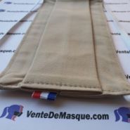 Mask1pbeige - masque en tissu - VDM - triple épaisseurs - lavable - 100% coton - beige_1