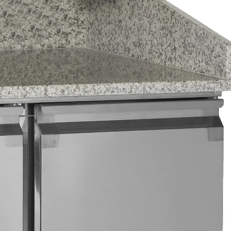 Meuble à pizza 3 portes GN1/1 PT1365 L1365mm Inox TEFCOLD_1