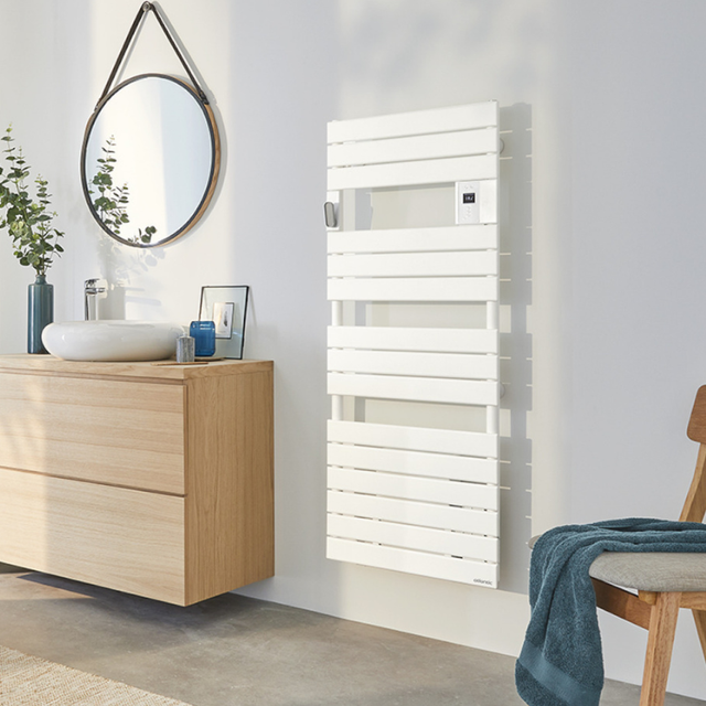 Radiateur sèche-serviettes connecté Adelis avec soufflerie 1500W Graphite - Atlantic - 861551_1