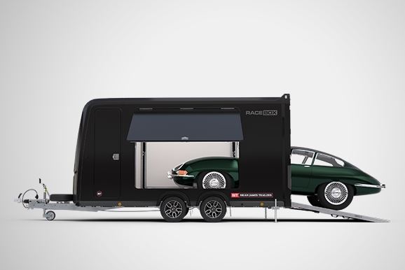 Remorque porte-voiture fermée double essieu pour voitures classiques, sport automobile et véhicules compacts - RACE BOX - 610-4019-30-2-12-B_1