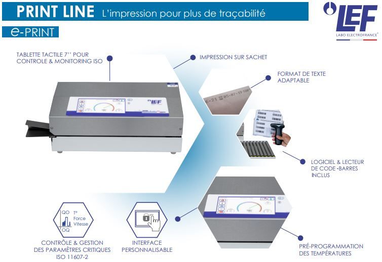 Thermosoudeuse e-PRINT - tablette tactile 7 pouces - impression traçabilité et monitoring ISO_1