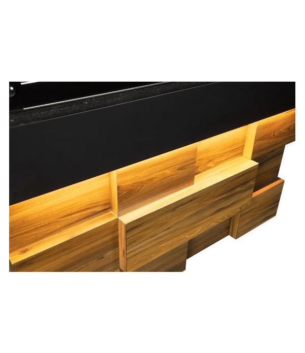 Vitrine chauffante meuble présentoir - 3 bacs GN 1/1 - 1,25 m - Éclairage LED - Thermostat intégré - CHR_1