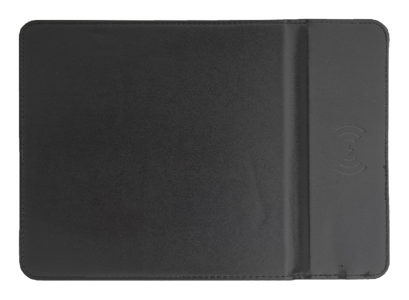 Tapis de souris en PU - Chargeur sans fil et support pour téléphone portable - Couleur noire_1