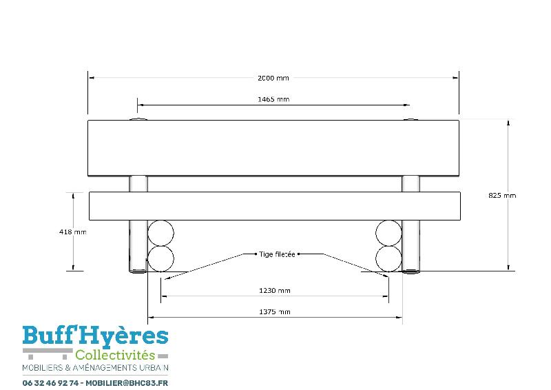 Banc Forestier avec dossier Made In Landes_1