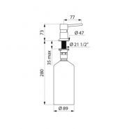 Distributeur de savon liquide - Delabie - sur gorge - antivandalisme - réf. 729008_1