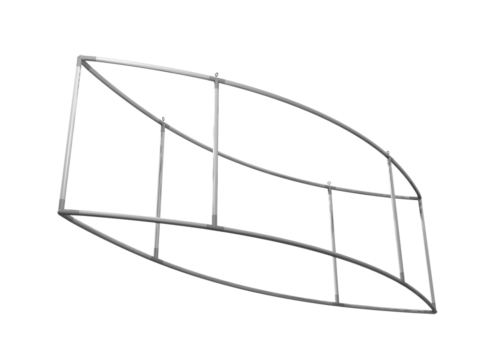 Enseigne suspendue ellipse - 3 x 0.6 x H1 m_1