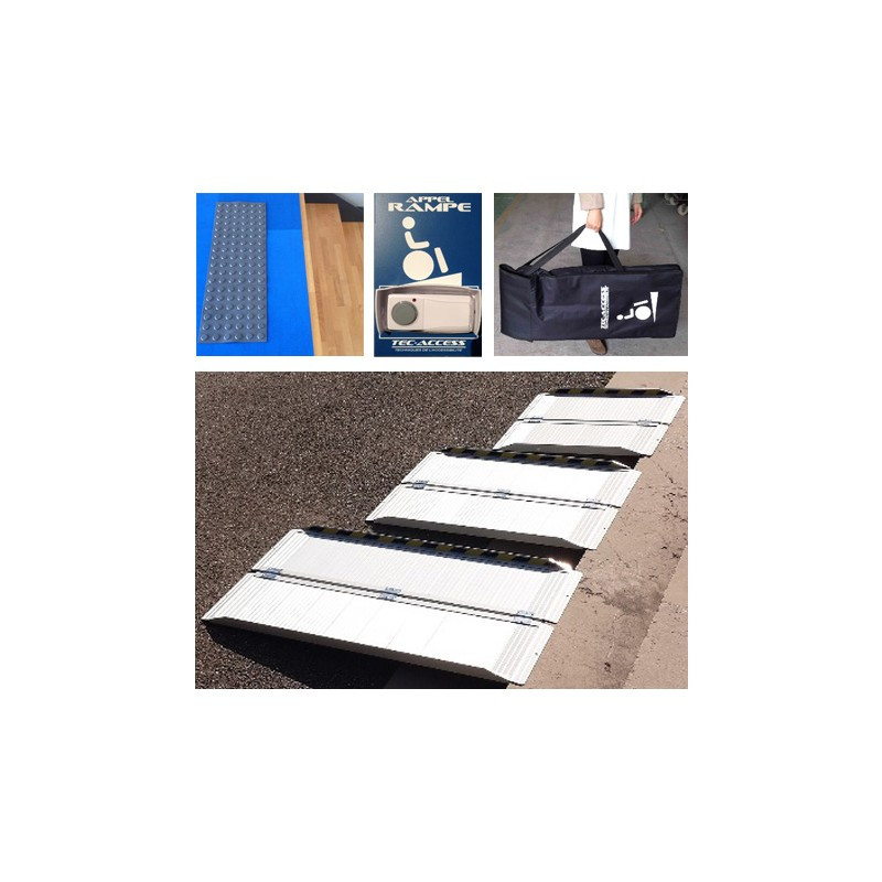 Kit accès commerce pour PMR - rampe amovible, sonnette sans fil, signalétique et bandes podotactiles_1