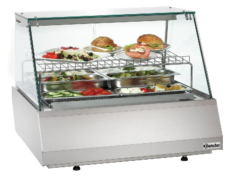 Vitrine réfrigérée 2/1 GN,  verre plat 406055 Bartscher_1