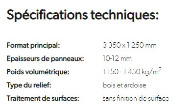 Profil - façades - panneaux CETRIS® PROFIL - relief bois ou ardoise - format 3 350 x 1 250 mm_1