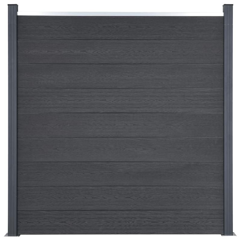 Vidaxl ensemble de panneaux de clôture gris 180x186 cm wpc 3211827_1