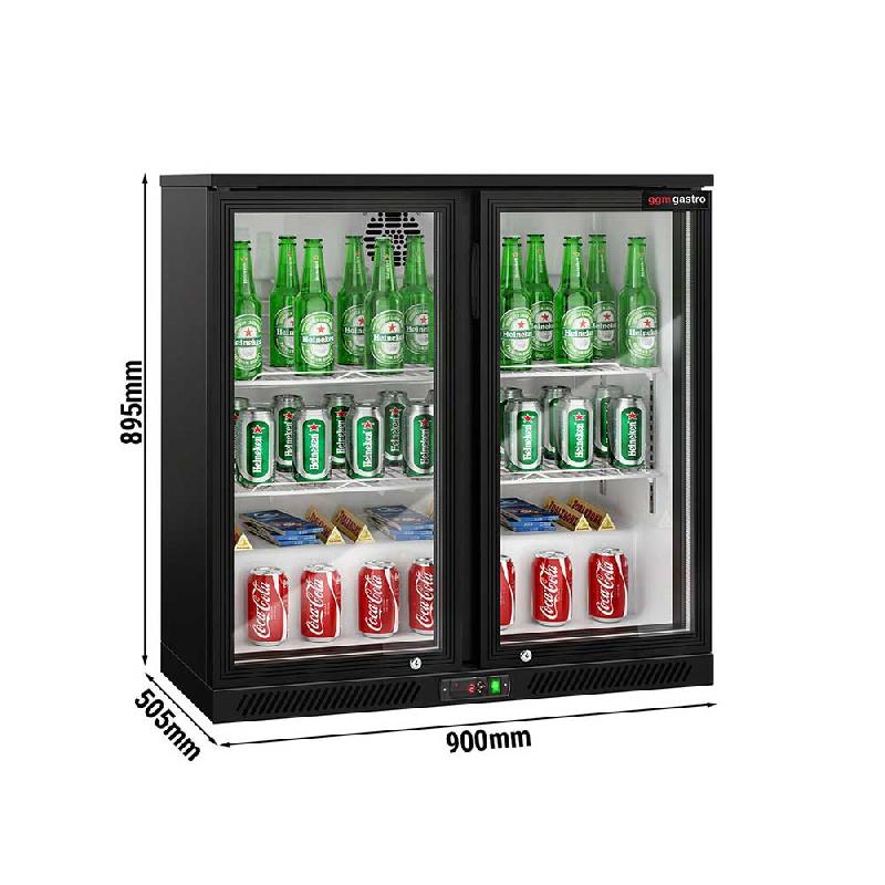 Arrière-bar réfrigéré 2 portes battantes vitrées - 220 litres | BKTG2SN_1