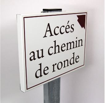 Pa0131 - Panneau d'enseigne alu plié pour poteaux - Sigma Signalisation - Ht 300mm x Lg 600mm_1