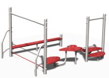 Parcours de santé sportif avec marches et pas japonais - MES03I - Créa Équipements_1