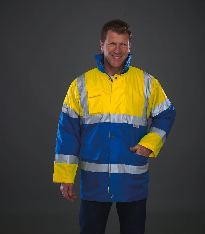 Veste contrastante haute visibilité - Réf: YHVP303 - Imperméable, coupe-vent, norme EN ISO20471:2013 et EN343 Class 3.1_1