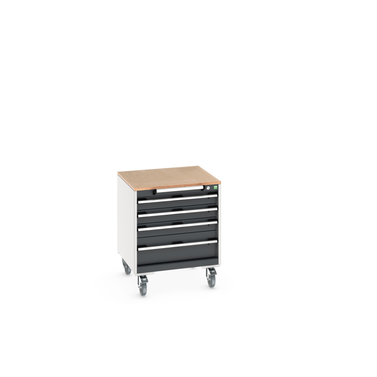 Armoire roulante Cubio SLR-666-4.1 - 5 tiroirs - Multiplex - 650x650x790 mm - Charge lourde_0
