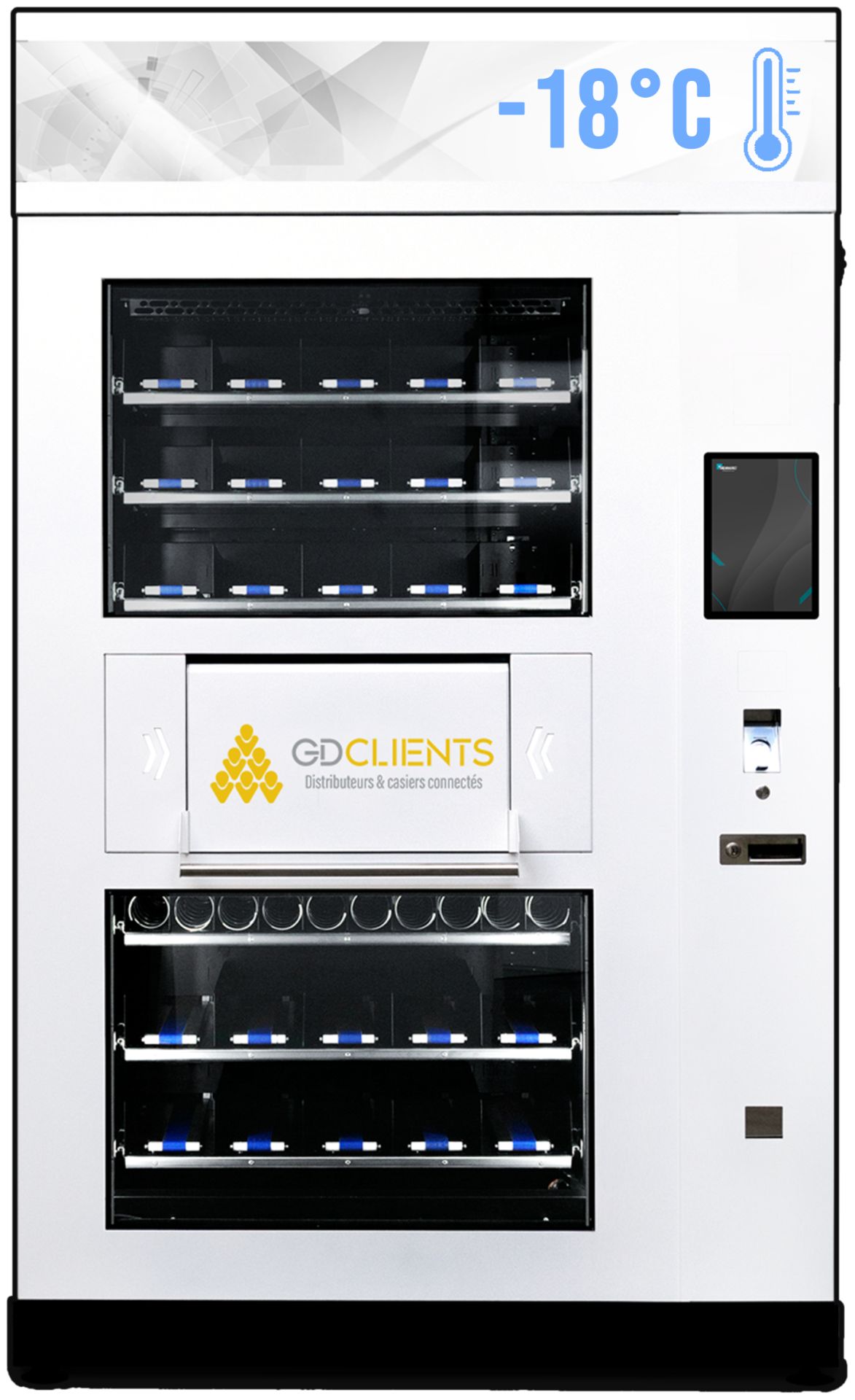 Distributeur automatique de glace et yaourt avec système de refroidissement jusqu'à -18°C - ESKIMO_1