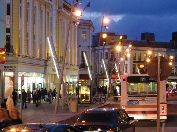 Lampadaire urbain Sara - LED 250W - Acier galvanisé - 9,70 m - Double système d'éclairage croisé_2