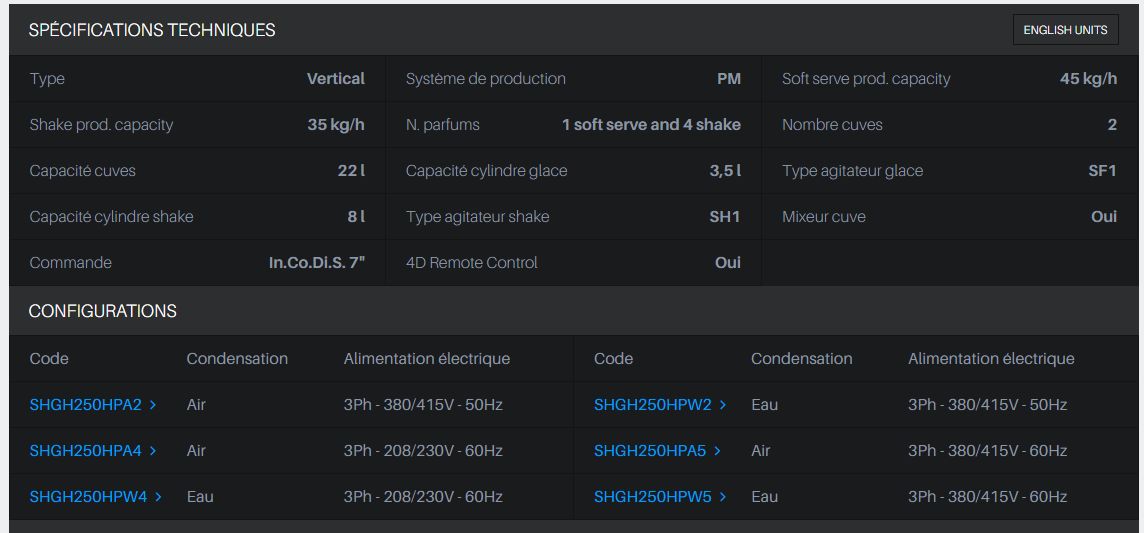 Shg-h 250 htp - Turbine à glace Gel Matic - 22L - Haute capacité productive, 2 cylindres, pompe et traitement thermique_1