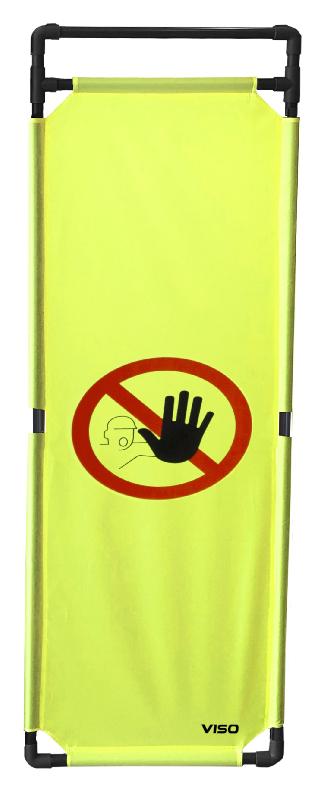 Barrière d'intervention 1 panneau - Interdiction de passer / 1800 / PVC_1