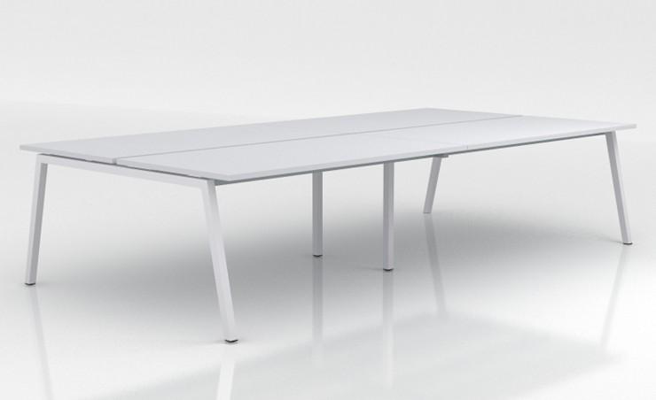 Ensemble de 4 postes Ogi A avec maxi caissons - MDD - Blanc, Anthracite_1