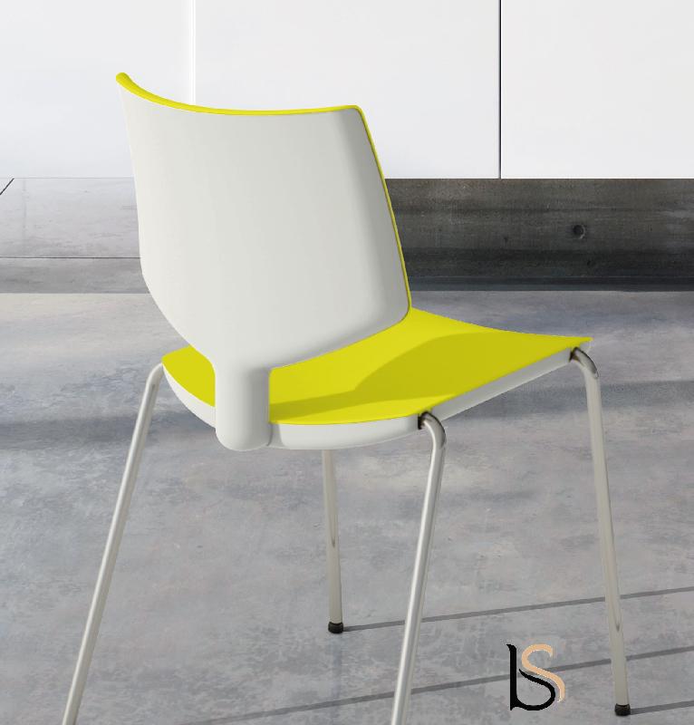 Lot de 2 chaises polyvalentes Loola - Mobel Linea. - Jaune_1