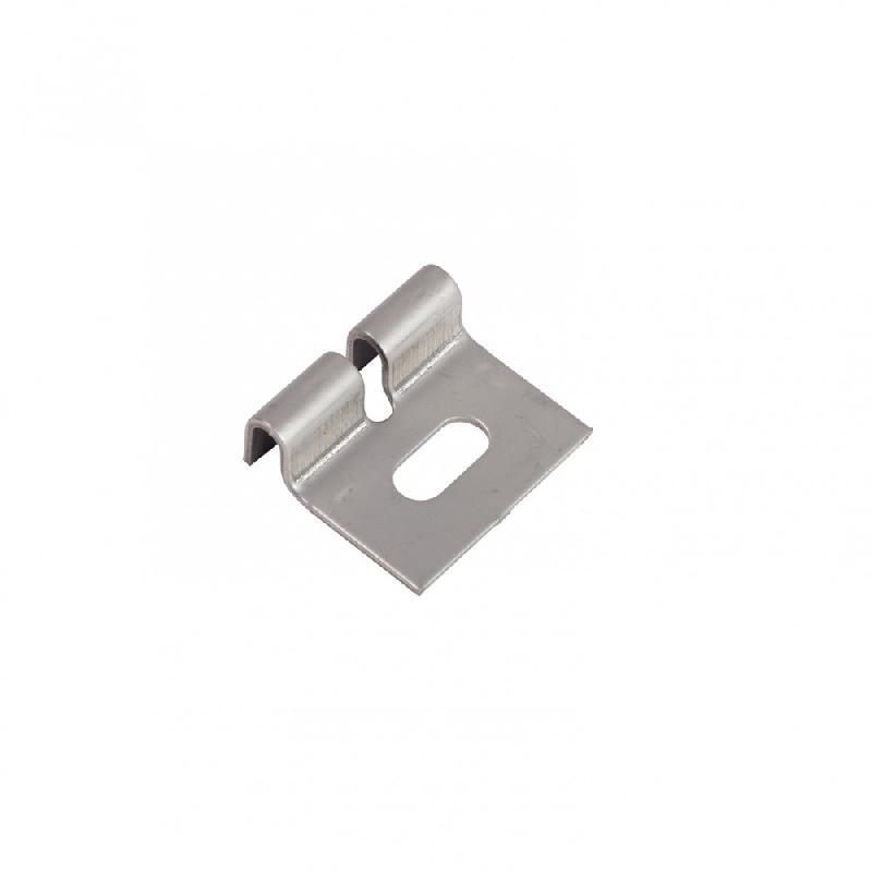 Lot de 4 attaches murales à fixer axor gris inox, h.2 x l.12 x p.9 cm_1