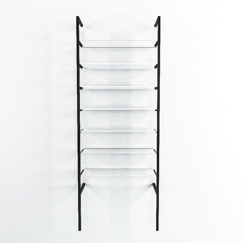 Élément de départ Queen Vogue noir 7 tablettes verre L90xH240cm_1