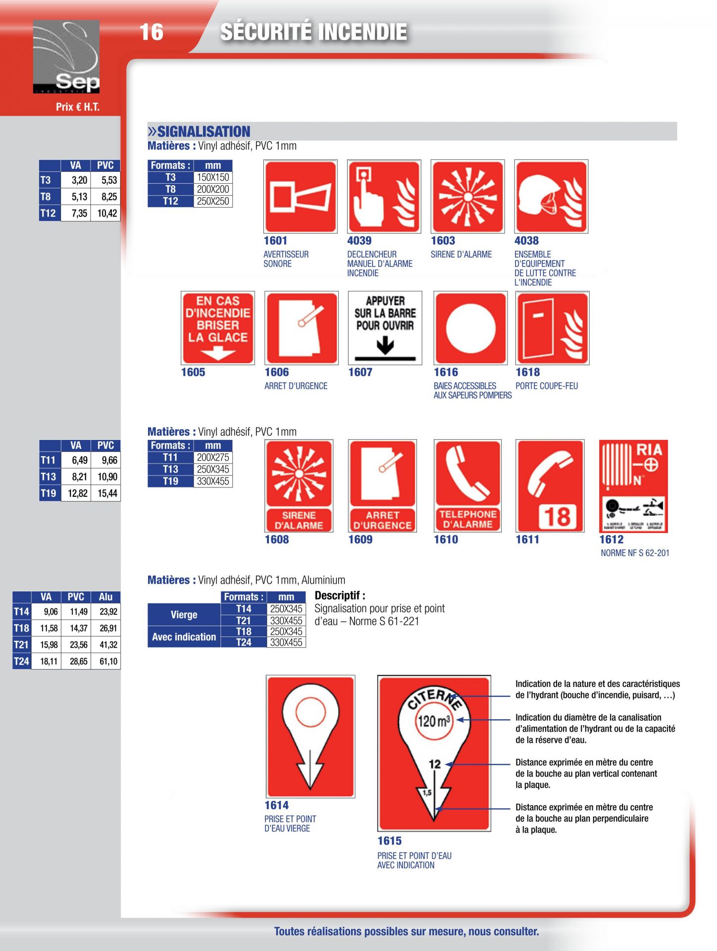 Panneau de signalisation - Sirène d'alarme - Fabrication sur-mesure et française, en vinyl adhésif ou PVC 1 mm_1