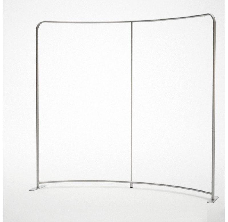 Photocall courbé horizontal - structure stable et rigide 240x230CM - Réf: CURVED-WALL240_1