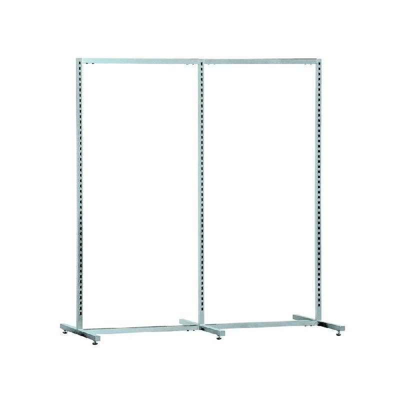 Présentoir central - Crémaillères chrome - modulable avec tablettes ou barre de penderie_1