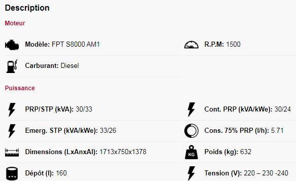 GEN33F-A-M - Groupe électrogène industriel statique ouvert - Genesal Energy - 30/33 kVA - 50 Hz - Monophasé_1