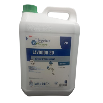 Lavodor 2d detergent surodorant remanent sols et surfaces ph:7 parfum tendance bidon de 5l_1