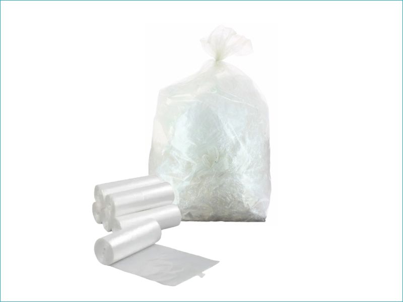 Sacs poubelle 130L 800x1180mm 50µ Transparent en rouleau - Réf POUB130TREG_1