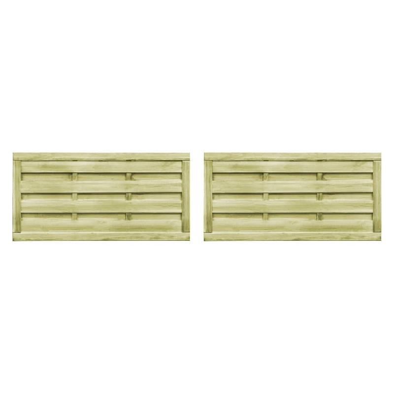 Vidaxl portillons 2 pcs bois de pin imprégné 150x75 cm vert 45320_1