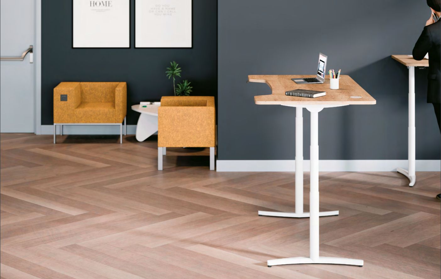 Envol - Bureau assis-debout ergonomique avec motorisation Linak pour un ajustement électrique_0