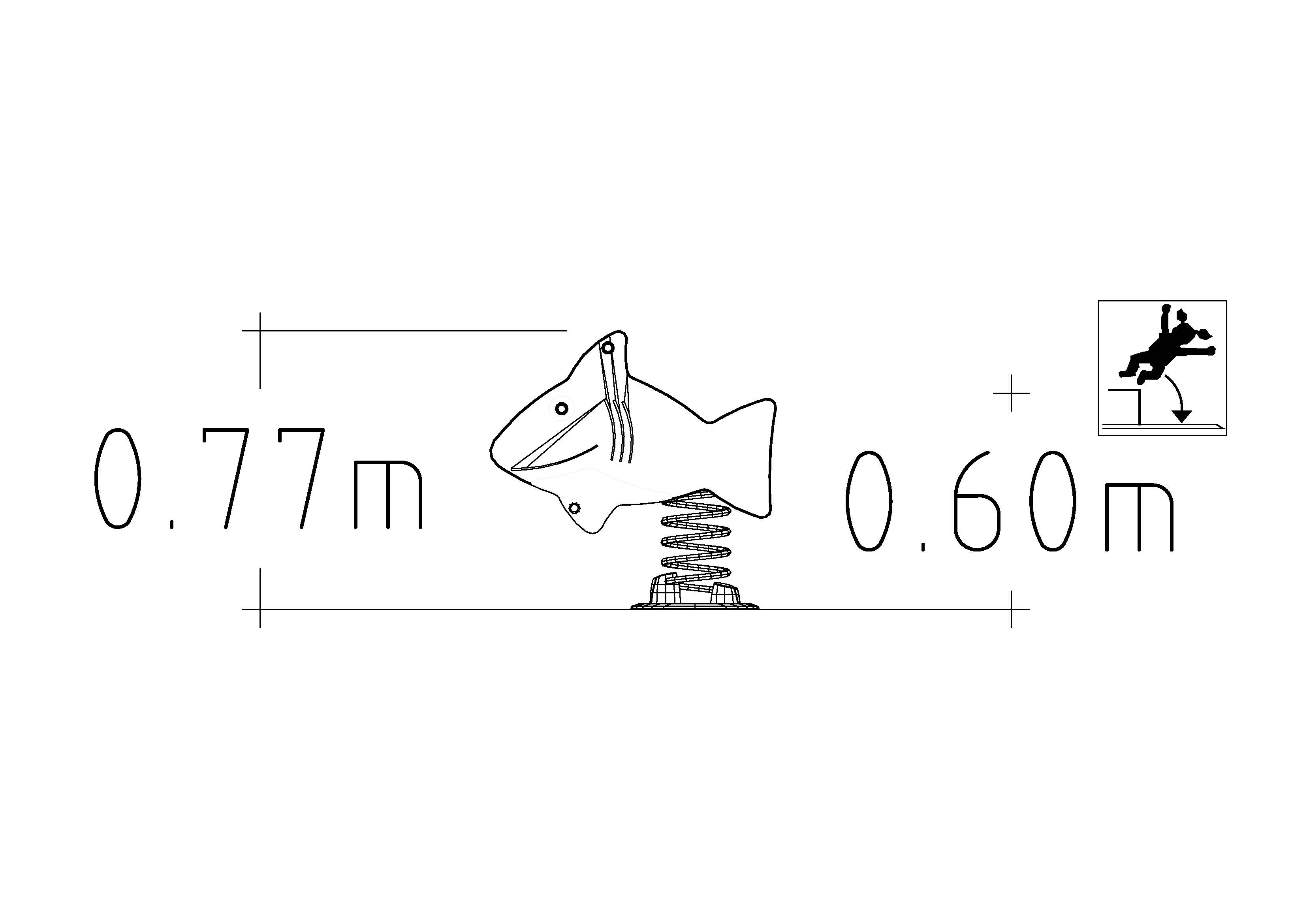 Jeu sur ressort Yabber - 1 place - réf 8057428 - Hags - Fondation à enterrer - Bleu_1