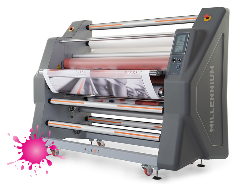 Laminateur à double rouleau chauffant Flexa Millenium - plastification, encapsulage, adhésivage, pose de tape et contrecollage sur supports rigides_1