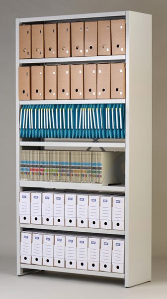 Rayonnage fixe - rayonnage archive - alphadex - capacité : profondeur standard 355 mm_1