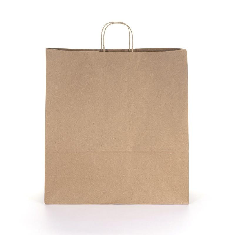 Sac kraft brun poignées torsadées 45x17x48cm - Pack de 200 - Résistant et élégant_1