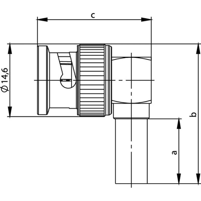 Telegärtner connecteur bnc coudé 50 ohm pour rg-58c/u_1