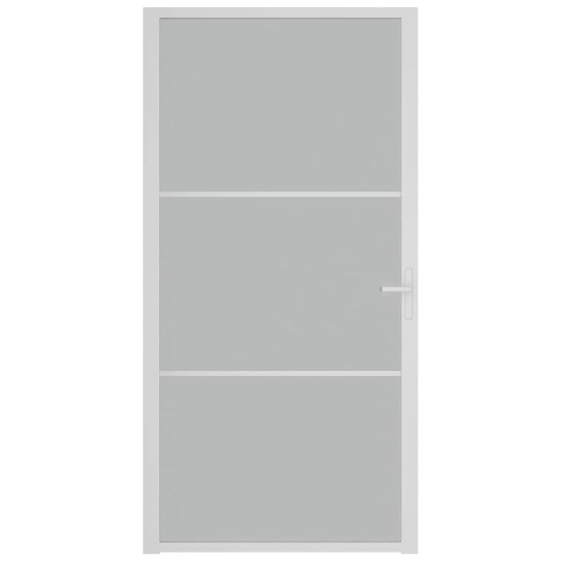 Vidaxl porte intérieure 102,5x201,5 cm blanc verre mat et aluminium 350579_1