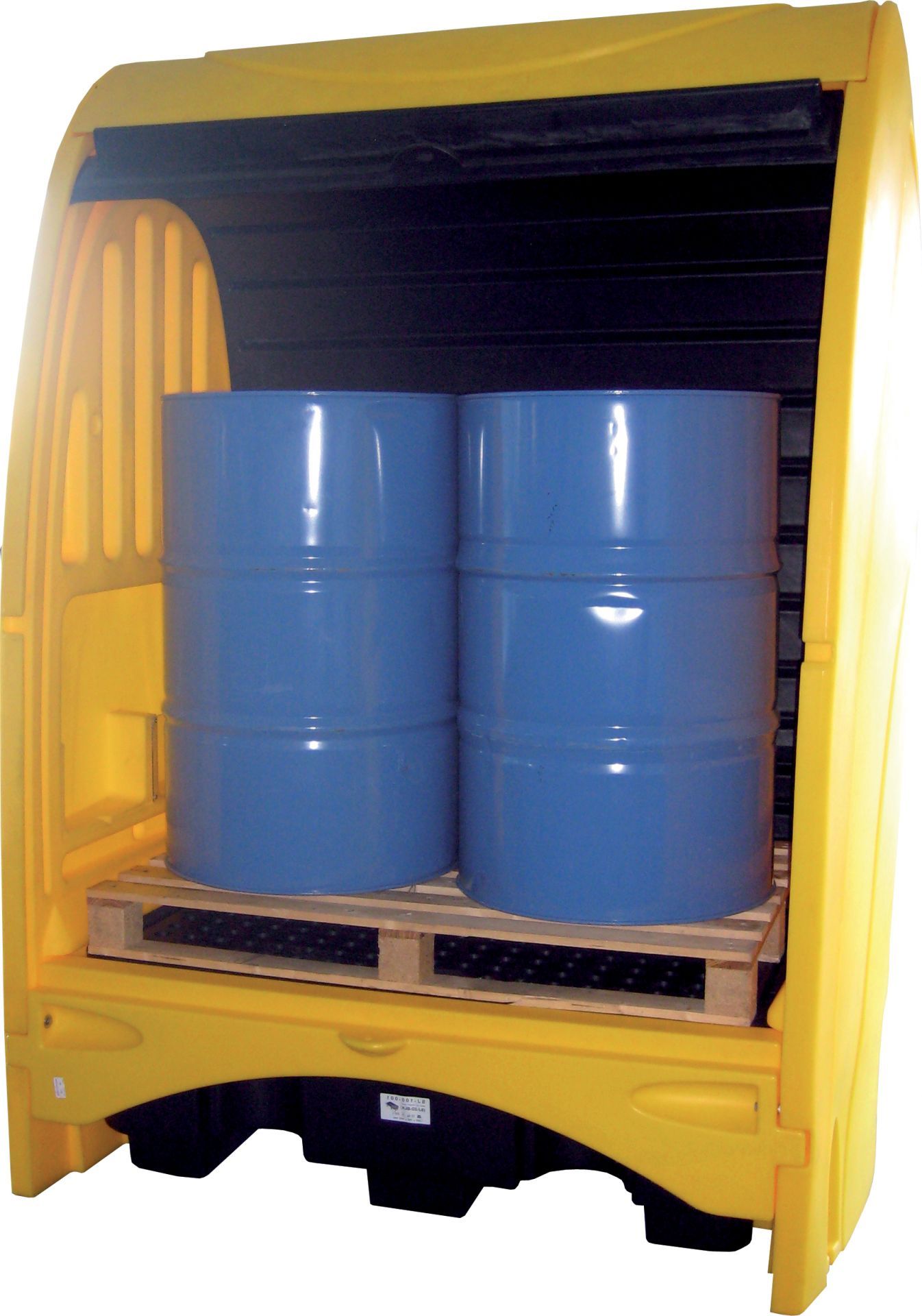 Box de rétention en polyéthylène pour 2 fûts de 220 L - stockage de liquides corrosifs - BECO-BOX2F250_1