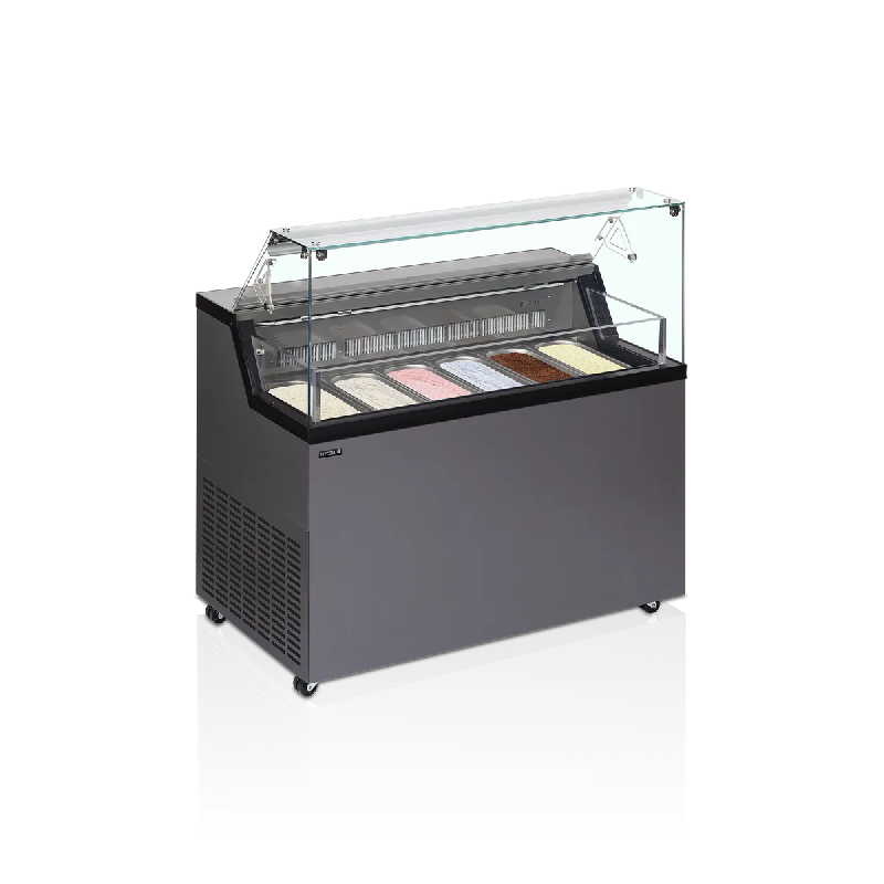 Congélateur vitré de glace MIRABELLA 6 (276 / 184 L) Gris TEFCOLD_1